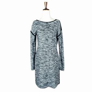 Athleta Retreat Sweater Dress Mini Gray and Black - Size Small